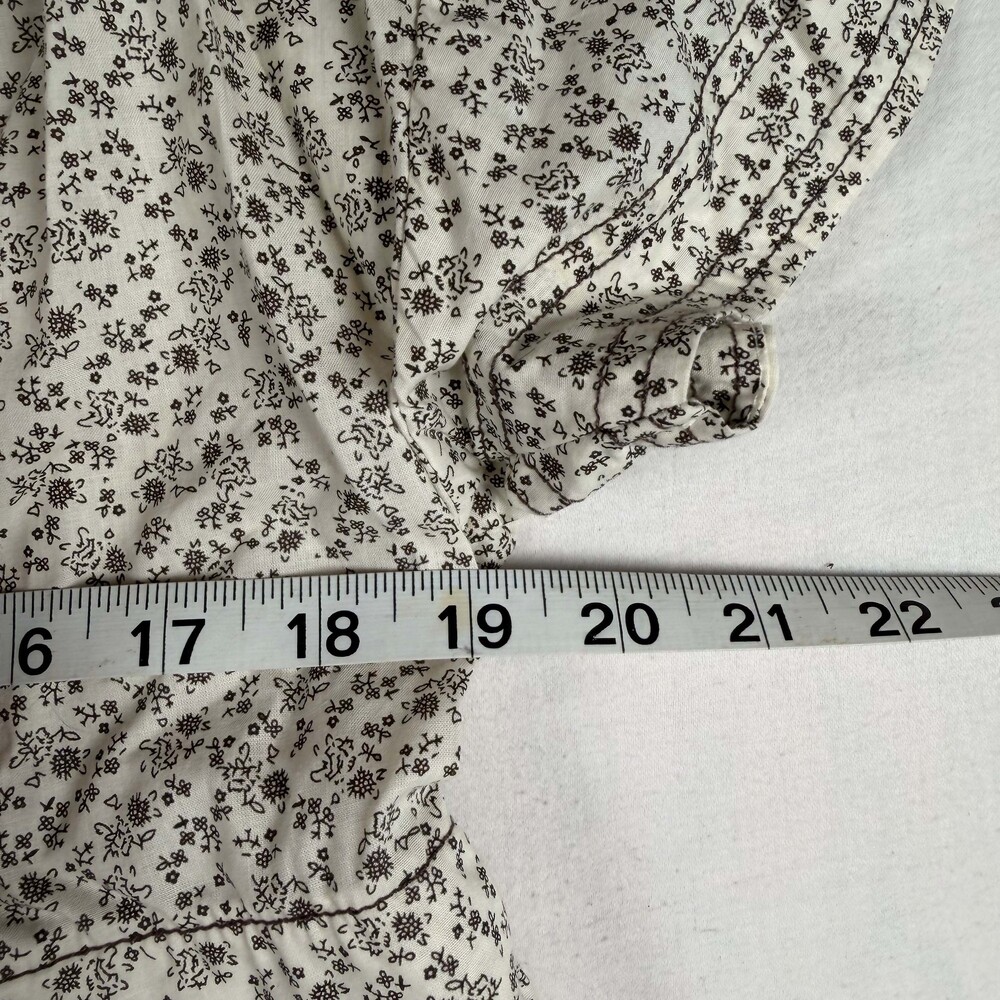 WISHLIST Ditsy Floral Babydoll Peplum 100% Cotton Top – Size Small - Picture 2 of 7